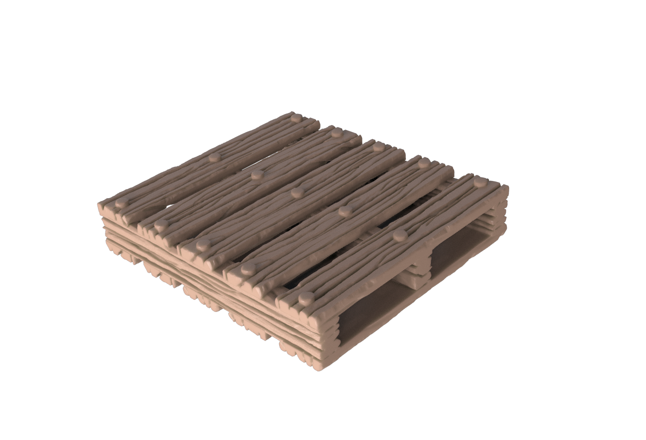Urban Ruins Wooden Pallet