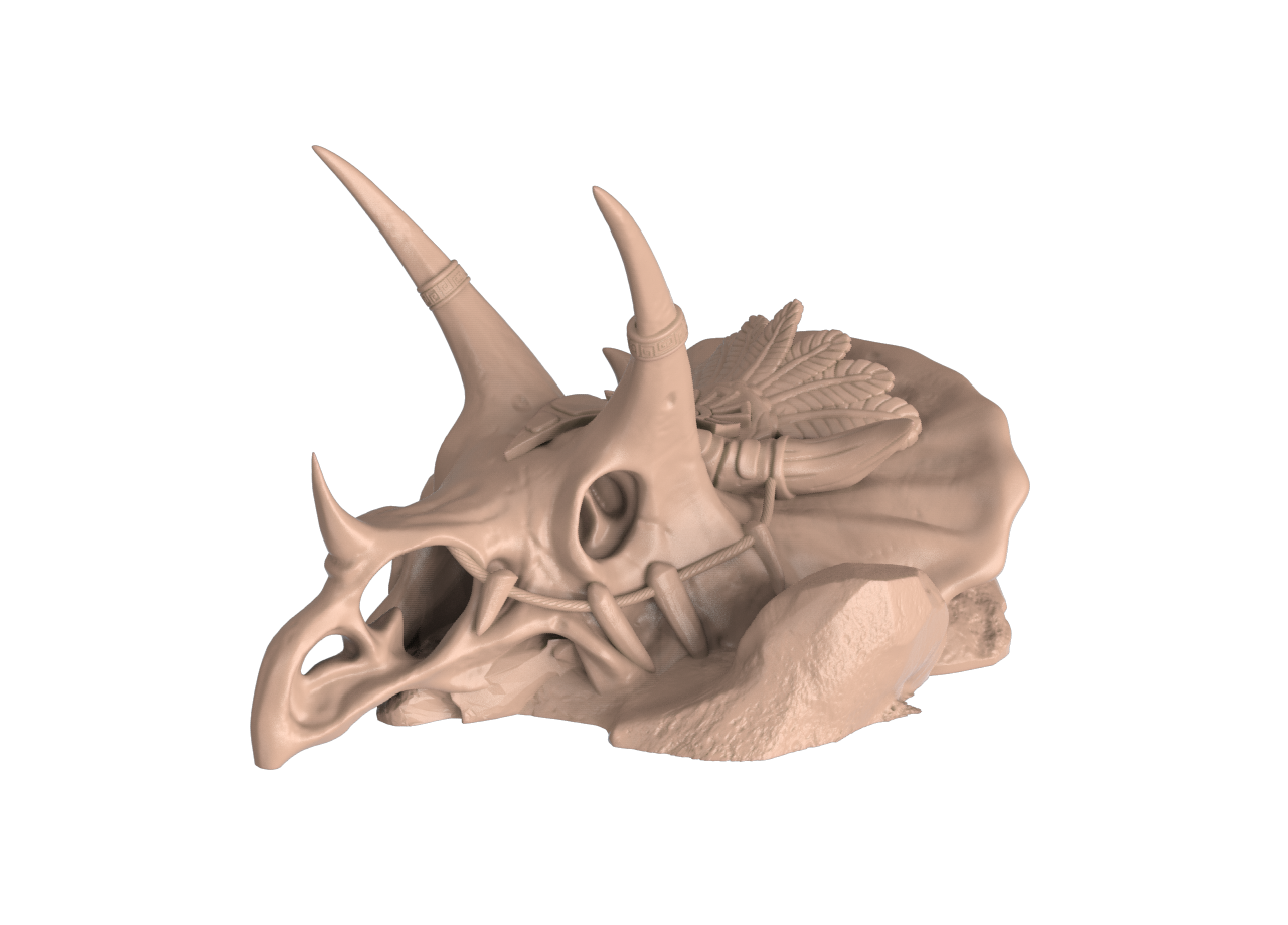 Aztec Lizard Skull