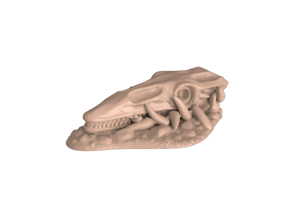 Aztec Lizard Skull